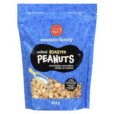 Western Family - Peanuts Roasted & Sea Salted, 454 Gram
