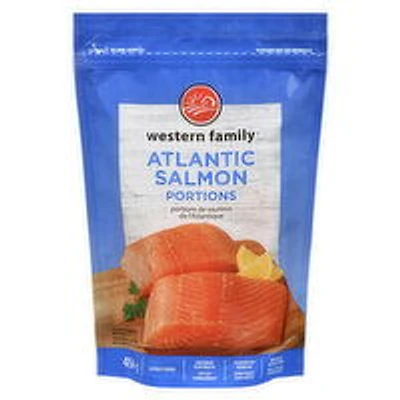 Western Family - Atlantic Salmon Portions, 4 Pack, 454 Gram