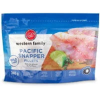 Western Family - Pacific Snapper Fillets, 3-6 Portions, 340 Gram