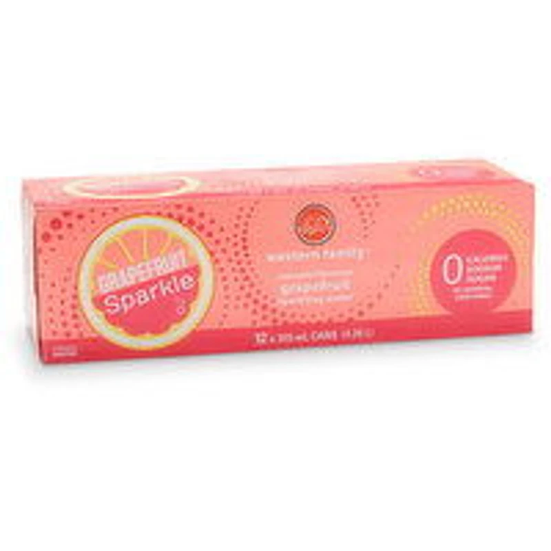 Western Family - Grapefruit Sparkle Sparkling Water, 355mL Cans, 12 Each