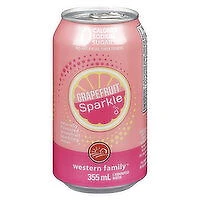 Western Family - Grapefruit Sparkle Sparkling Water, 355 Millilitre