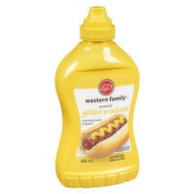Western Family - Yellow Mustard, 400 Millilitre