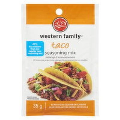Western Family - Taco Seasoning Mix - 25% Less Sodium, 35 Gram