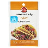 Western Family - Taco Seasoning Mix - 25% Less Sodium, 35 Gram