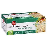 Western Family - Zipper Sandwich Bags - 180 Bags, 180 Each