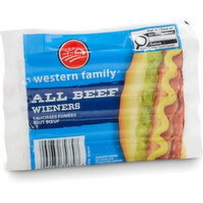 Western Family - All Beef Wieners, 10 Each