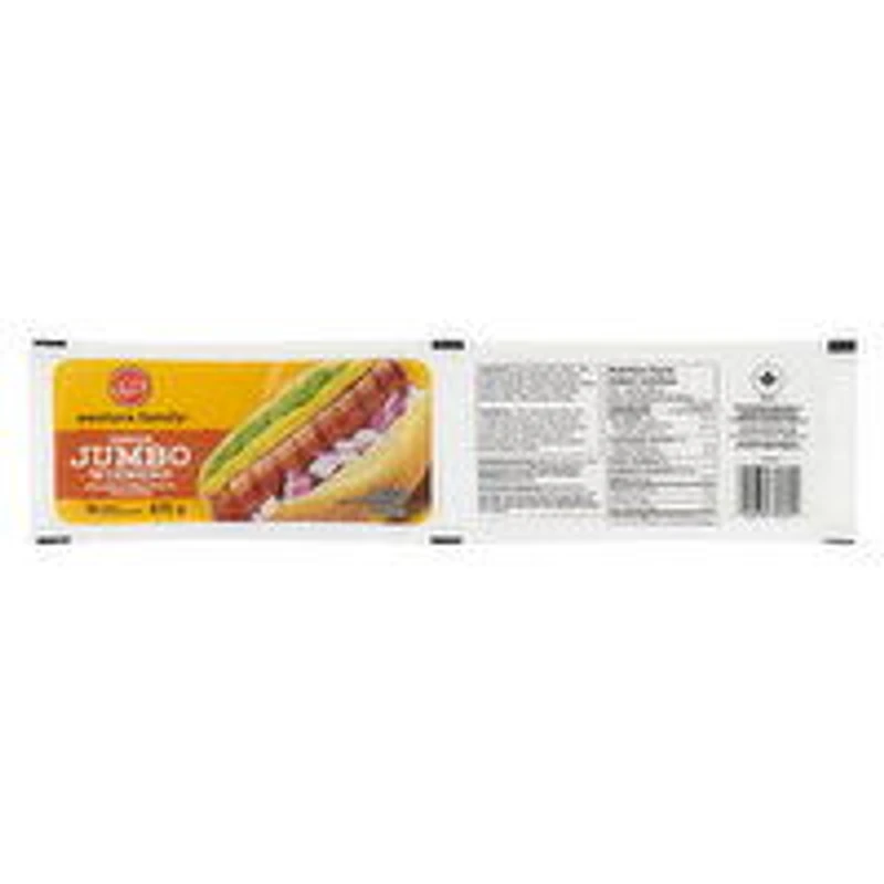 Western Family - Skin On Jumbo Wieners, 10 Pack, 675 Gram
