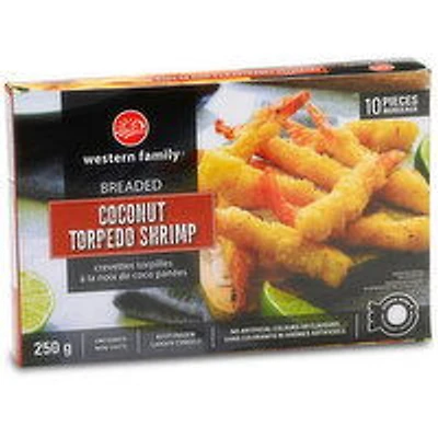 Western Family - Coconut Torpedo Shrimp, 250 Gram