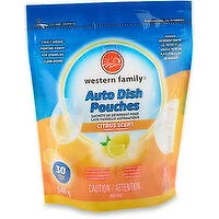 Western Family - Auto Dish Pouches with Citrus Scent, 30 Each