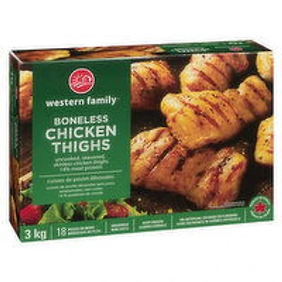 Western Family - Boneless Chicken Thighs, 3 Kilogram