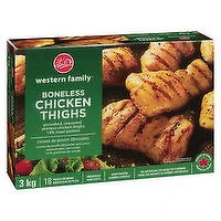 Western Family - WF Bnls Sknls Chckn Thighs Seasoned, 3 Kilogram