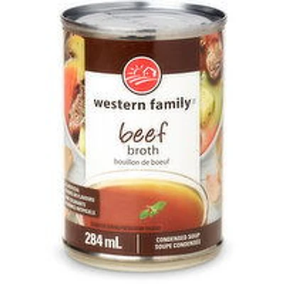 Western Family - Beef Broth Condensed Soup, 284 Millilitre