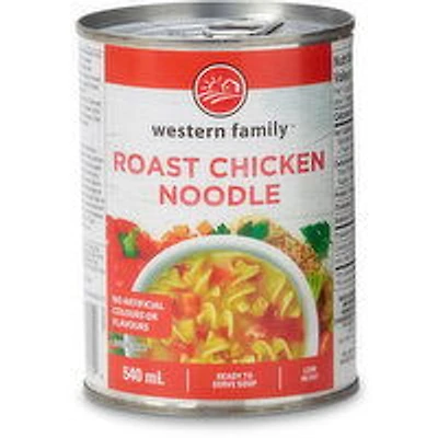 Western Family - Roast Chicken Noodle Soup, 540 Millilitre