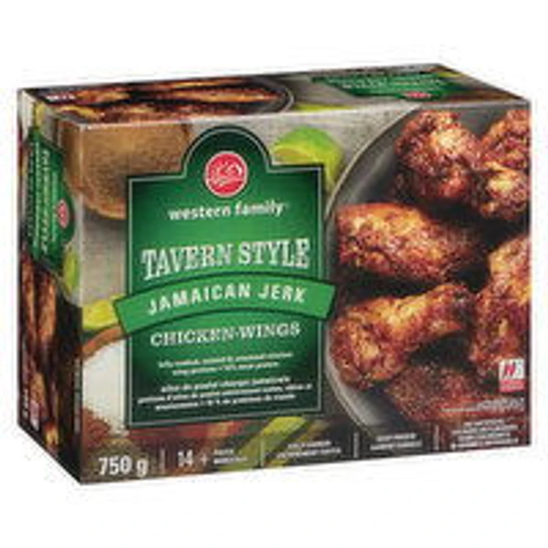 Western Family - Tavern Style Chicken Wings - Jamaican Jerk, 750 Gram