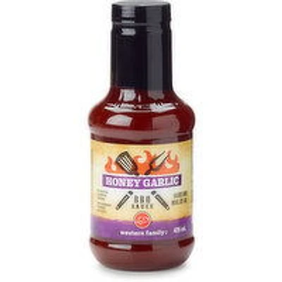Western Family - Honey Garlic BBQ Sauce, 425 Millilitre