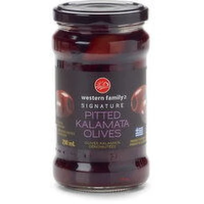 Western Family - Signature Pitted Kalamata Olives, 290 Millilitre