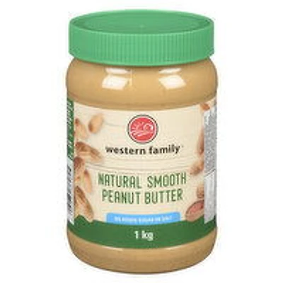 Western Family - Peanut Butter - Natural Smooth, 1 Kilogram