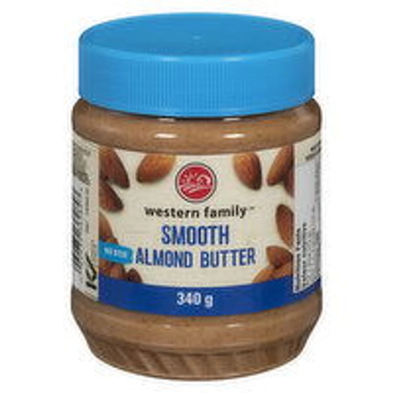 Western Family - WF No Stir Smooth Almond Butter, 340 Gram