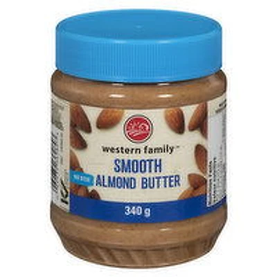 Western Family - WF No Stir Smooth Almond Butter, 340 Gram