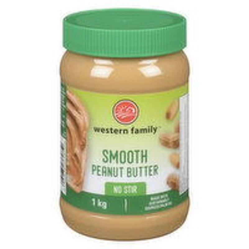 Western Family - Peanut Butter - Smooth, No Stir, 1 Kilogram
