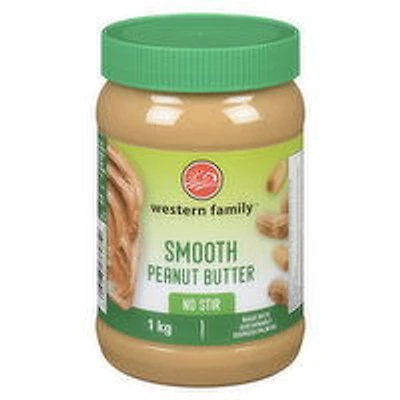 Western Family - Peanut Butter - Smooth, No Stir, 1 Kilogram