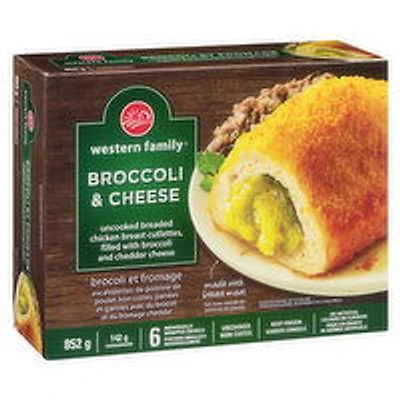 Western Family - Stuffed Chicken Breast Breaded, Broccoli & Cheese, 6 Each