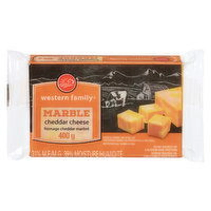 Western Family - Marble Cheddar Cheese, 400 Gram