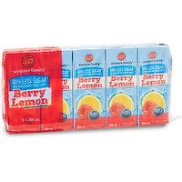 Western Family - Berry Lemon 60% Less Sugar Juice, 5x200mL, 1 Each