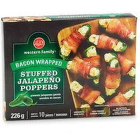 Western Family - Bacon Wrapped Stuffed Jalapeno Poppers, 226 Gram