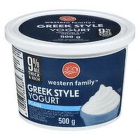 Western Family - Greek Style Yogurt Plain 9% M.F., 500 Gram