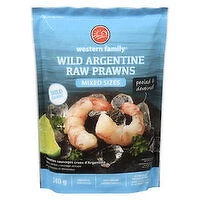 Western Family - Wild Argentine Raw Prawns, Mixed Sizes, 340 Gram