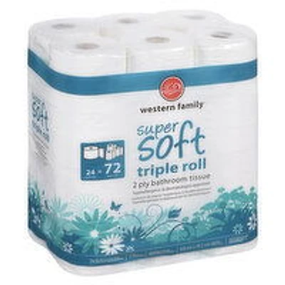 Western Family - Triple Roll Bathroom Tissue 24 Rolls, 24 Each