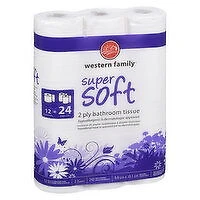 Western Family - Western Family Soft Dbl 12-24Roll, 12 Each