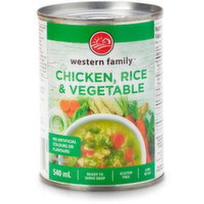 Western Family - Soup, Chicken, Rice & Vegetable, 540 Millilitre