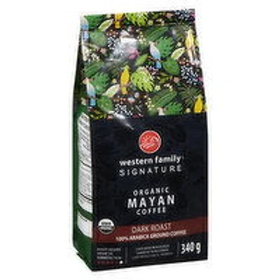 Western Family - Signature Organic Mayan Ground Coffee, Dark Roast, 340 Gram