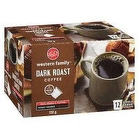Western Family - Dark Roast Coffee K-Cups, 12 Each