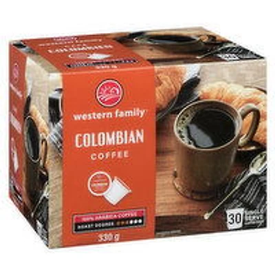 Western Family - Colombian Coffee K-Cups, 30 Each