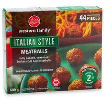 Western Family - Italian Beef Meatballs, 680 Gram