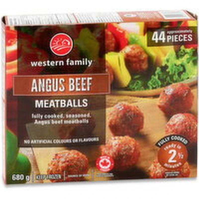 Western Family - Lean Angus Beef Meatballs, 680 Gram