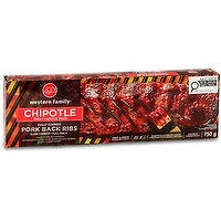 Western Family - Chipotle Fully Cooked Pork Ribs, 750 Gram