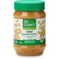Only Goodness - Organic Smooth Peanut Butter, 500 Gram