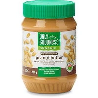 Only Goodness - Organic No-Stir Smooth Peanut Butter, 500 Gram