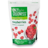 Only Goodness - Organic Raspberries, 600 Gram