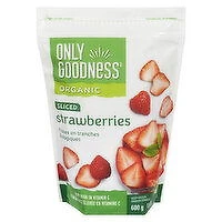 Only Goodness - Organic Sliced Strawberries, 600 Gram