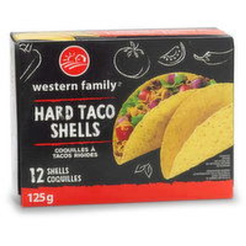 Western Family - Hard Taco Shells, 125 Gram