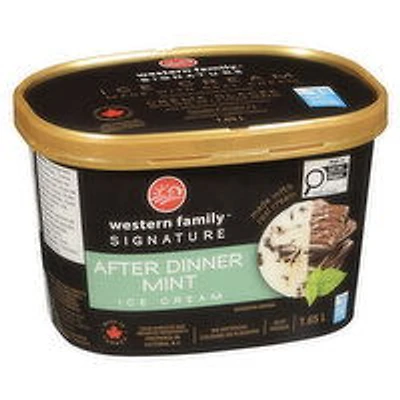 Western Family - Signature After Dinner Mint Ice Cream, 1.65 Litre