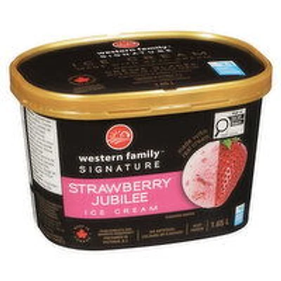 Western Family - Signature Strawberry Jubilee Ice Cream, 1.65 Litre