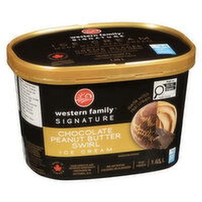 Western Family - Signature Chocolate Peanut Butter Swirl Ice Cream, 1.65 Litre