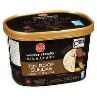 Western Family - Signature Tin Roof Sundae Ice Cream, 1.65 Litre