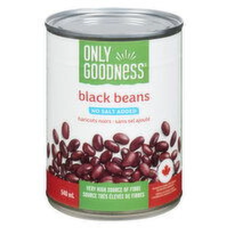Only Goodness - Black Beans, No Salt Added, 540 Millilitre